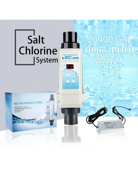 Salt Chlorine Generator Inground Above Ground Pool Salt Water System for 26K gal