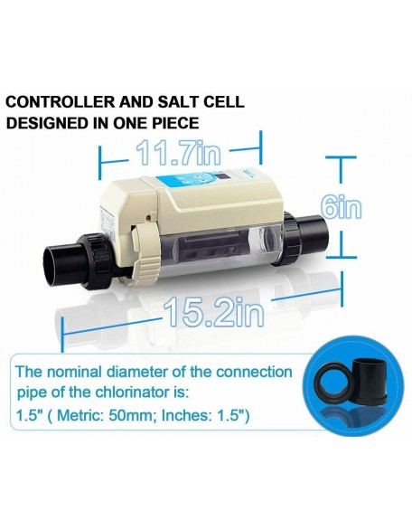 Salt Water Chlorinator for ≤ 60m³ Swimming Pool Chlorine Generator System Spa