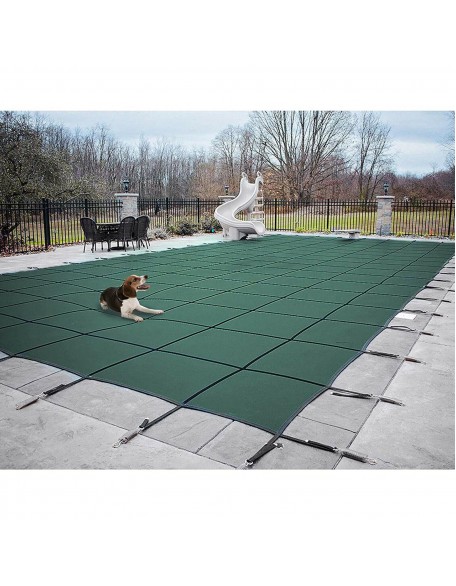 Deluxe 20X40 green Winter Rectangular Inground Swimming Pool Cover Safety US