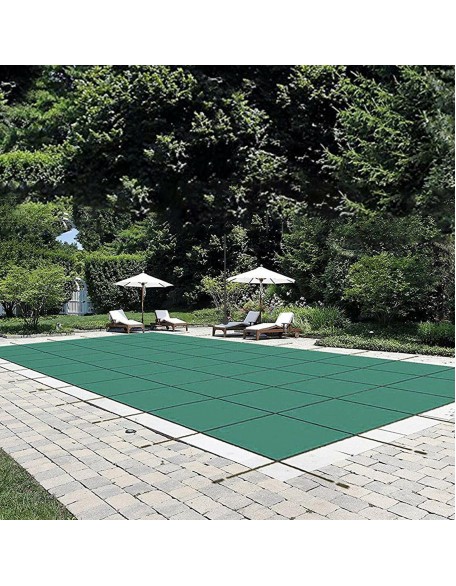 Deluxe 20X40 green Winter Rectangular Inground Swimming Pool Cover Safety US