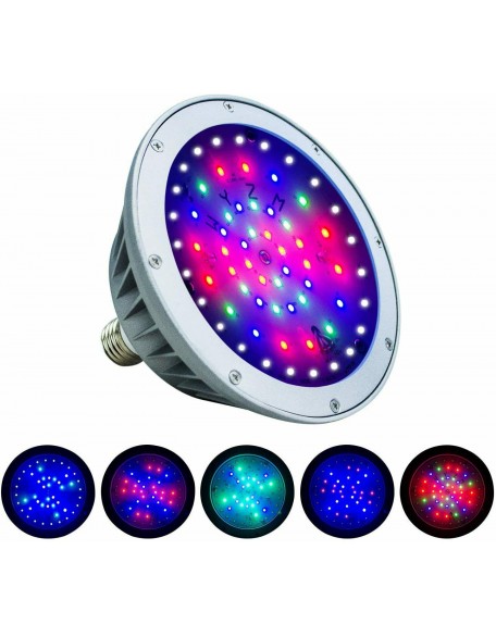 40Watt Color Changing LED Pool Light Bulb, 12 Volt RGB-White LED Swimming Lights
