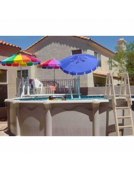 Vinyl Works SLA A Frame Above Ground Pool Ladder Steps with Slide Lock Barrier