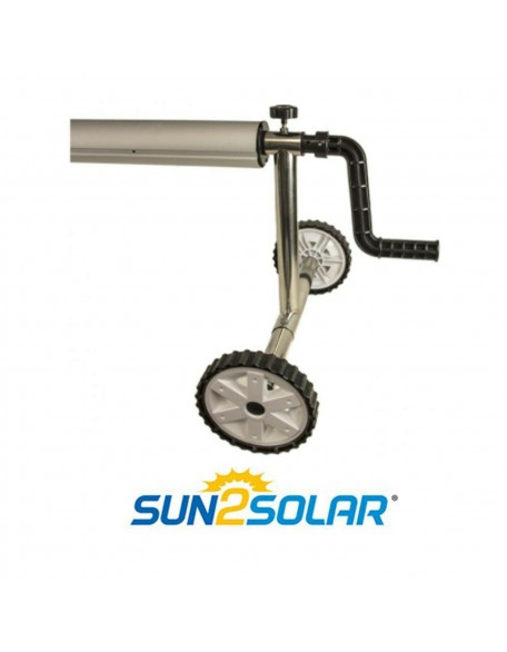 Sun2Solar Stainless Steel Swimming Pool Solar Cover Reel w/ Tube - 20' ft Wide