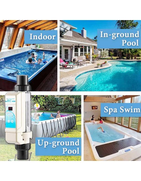 Salt Chlorine Generator Inground Above Ground Pool Salt Water System for 26K gal