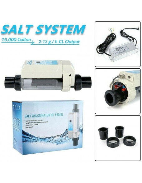 16000 Gallon Chlorinator Salt Water for Swimming Pool Chlorine Generator System