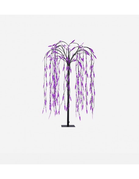 Purple Light-Up Halloween Willow Tree, 55.1