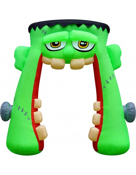 Halloween Inflatables Large 10 Ft Monster Mouth Archway - Inflatable Outdoor Hal