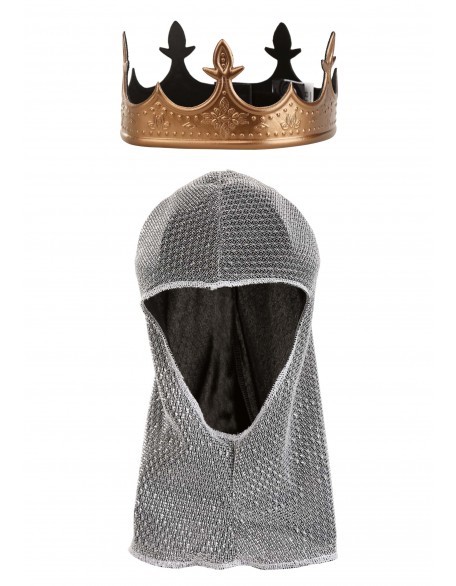 King Arthur Costume Crown with Hood.