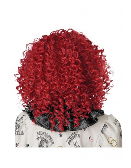Corkscrew Red Curls Clown Wig for Adults